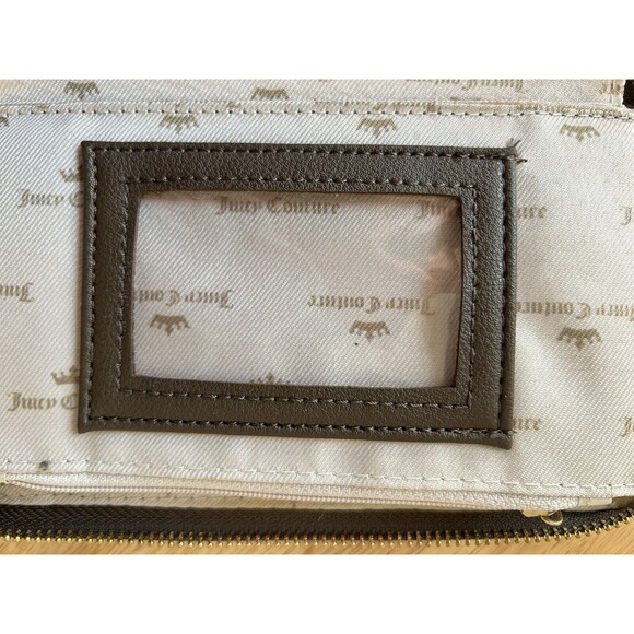 Juicy Couture Zip Around Wallet Bifold Credit Cards Faux Leather Lock Po… - Picture 13 of 13